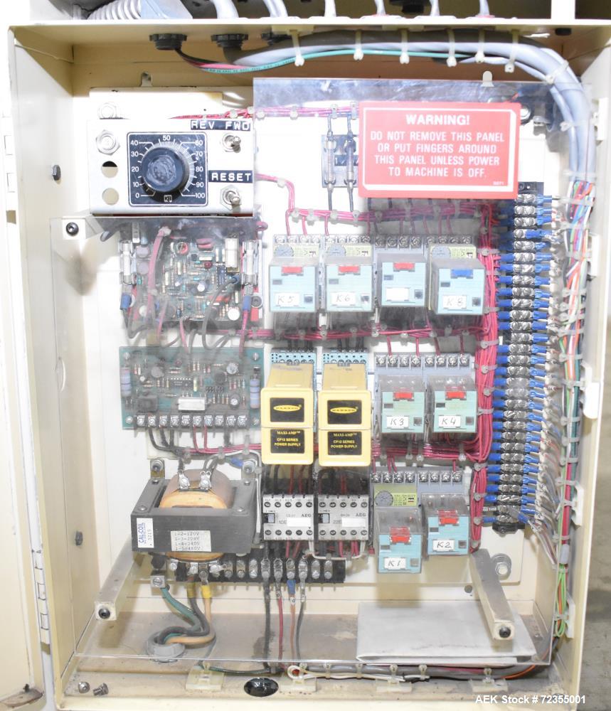 Used Bivans Model 74G Vertuck Semi-Automatic Vertical Cartoner.